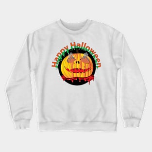 A bloody pumpkin halloween Crewneck Sweatshirt